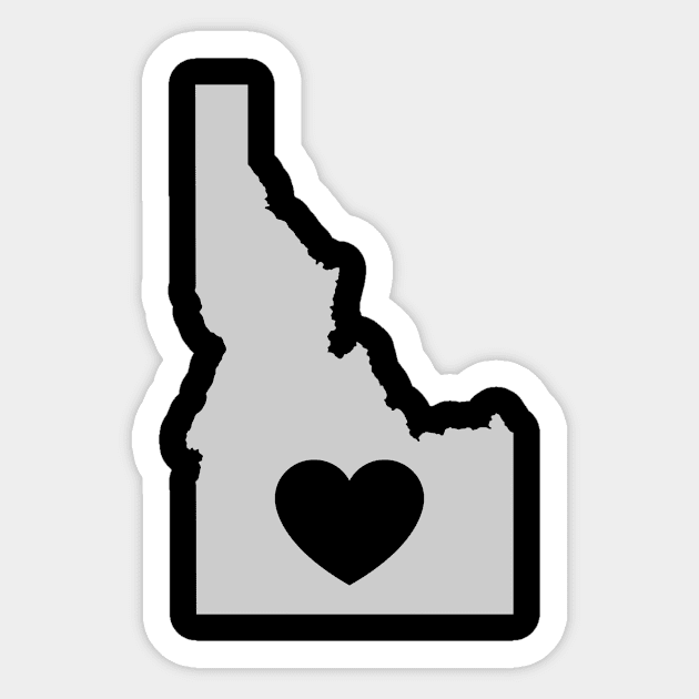 Idaho Love Heart Sticker by helloshirts